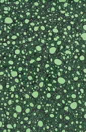 forest green and light green spotted marbled endpaper