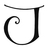 Calligraph Initial J engraving