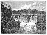 New Brunswick, St. John, waterfall engraving